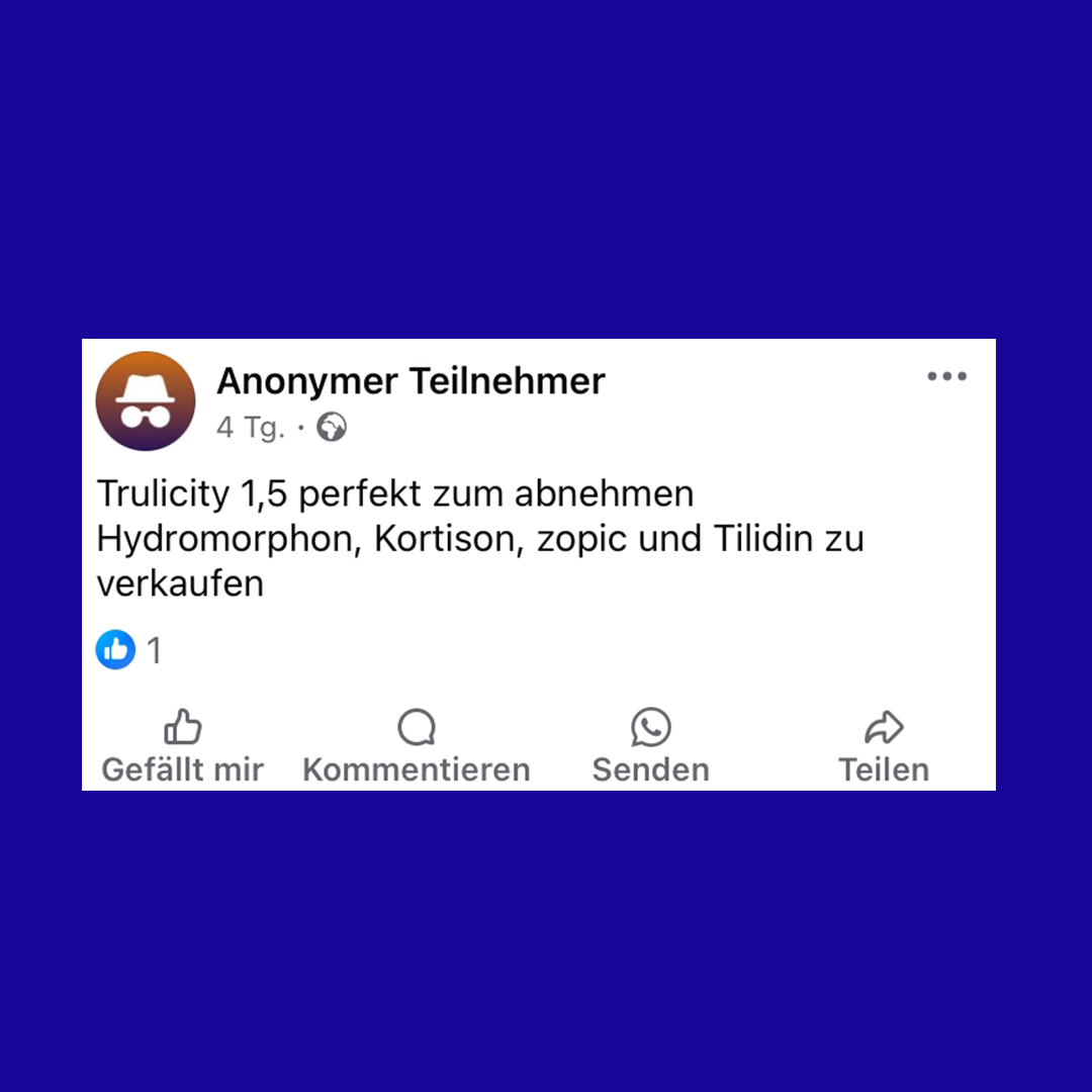 Medikamentenflohmarkt auf Facebook