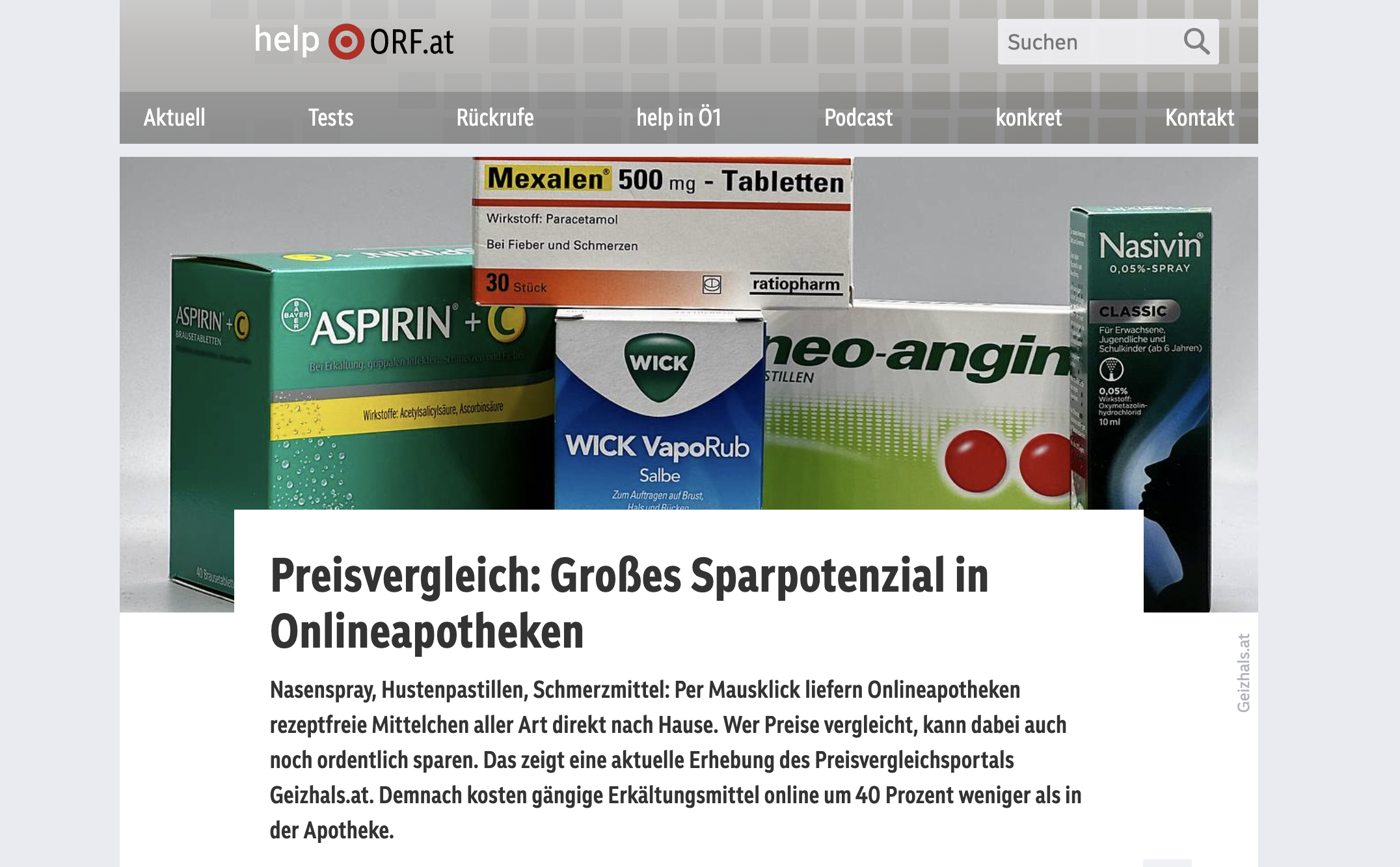 Macht ORF indirekt Werbung für Online-Apotheken?