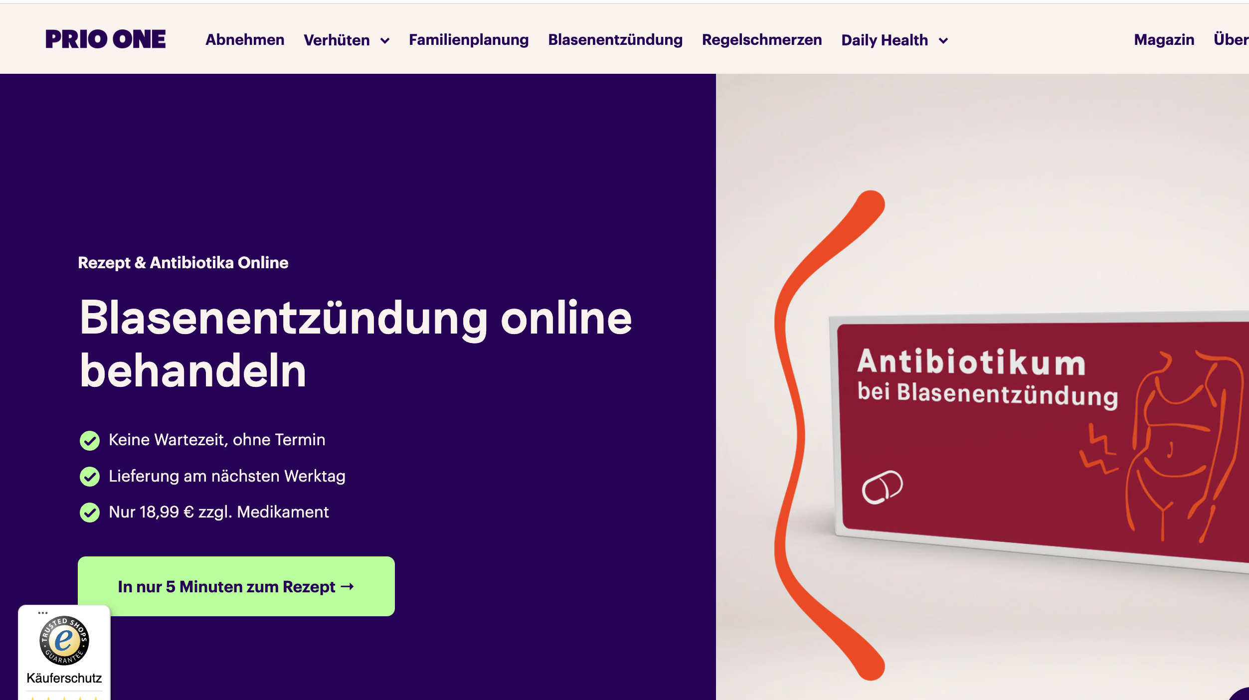 Pille und Antibiotikum nach Online-Kreuzerltest